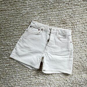 Buck Mason White Natural Rider Shorts size 25